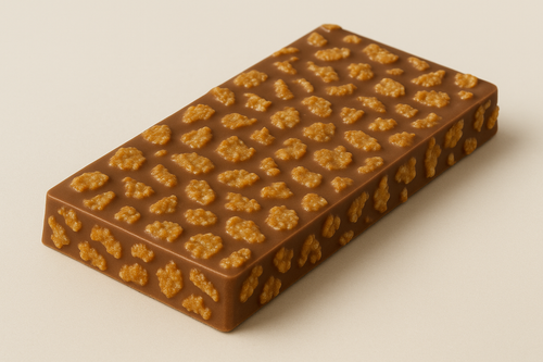 add cereal pieces to the sides of the bar